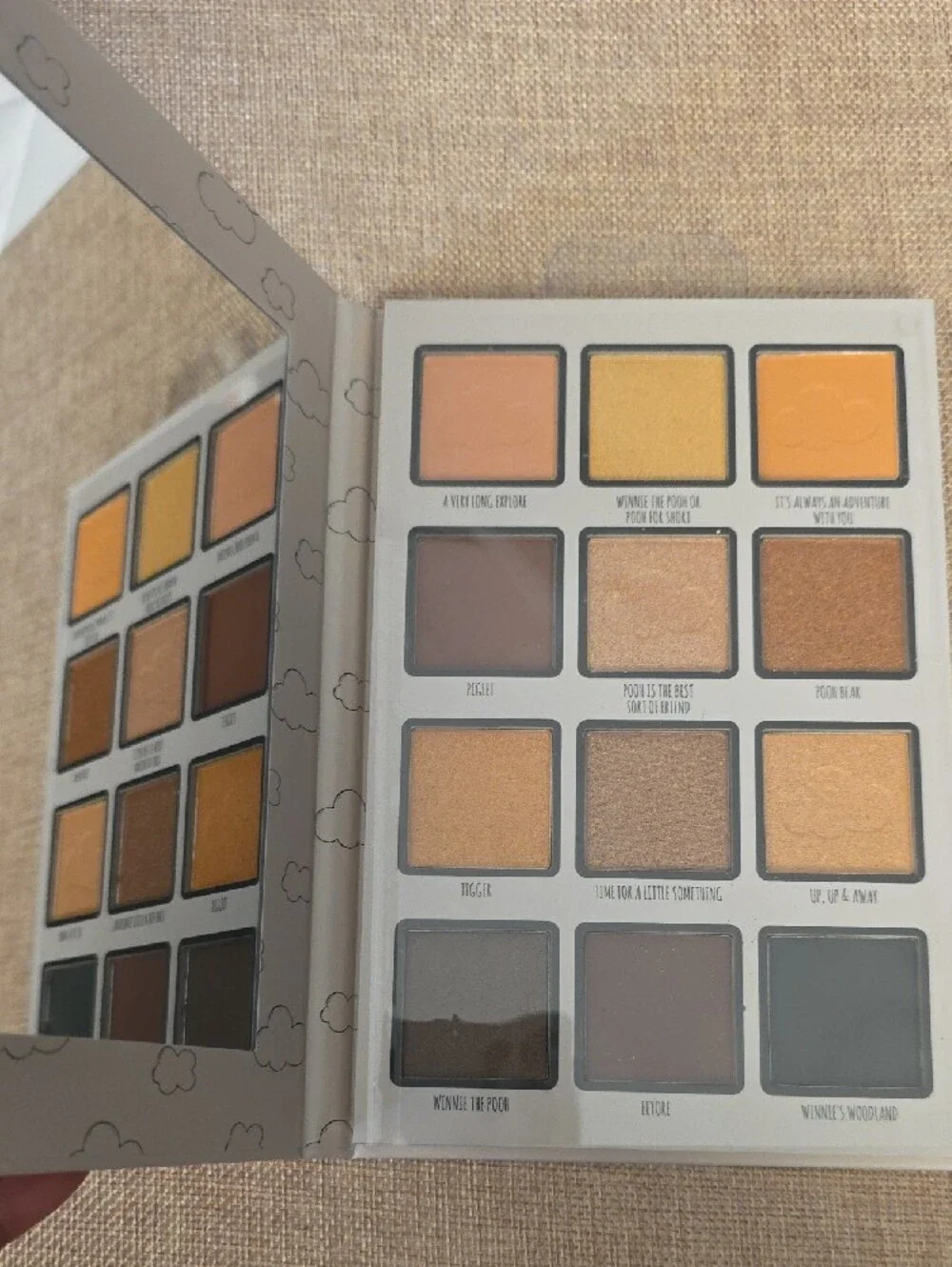 Winnie The Pooh Browns & Yellows Eyeshadow Palette